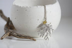Cypress Branch & Bee Necklace | Silver | Kaiko Studio