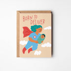 Midwife Born to Deliver, Nurse Thank You Card, Appreciation Card for Labor and Delivery Nurse