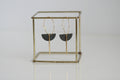 Black Brass Moon Earrings | Hoop