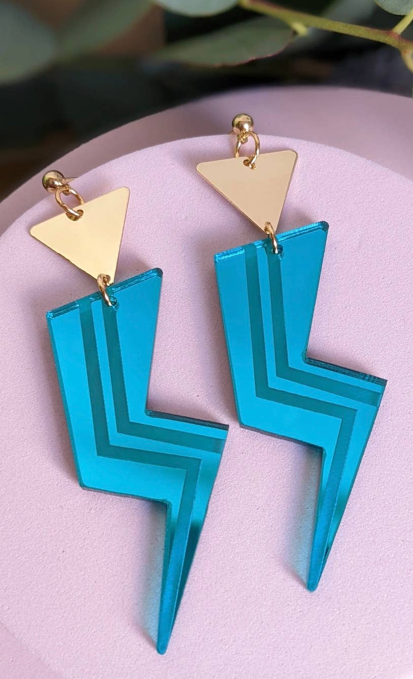 Grace Jones Lightning Bolt earrings | A Little Idea