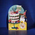 Dog birthday cake - paper cut card