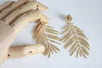 Large Textured Leaf Studs | Tropical Earrings | Kaiko Studio
