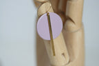 Lavender Purple & Gold Statement Earrings | Kaiko Studio