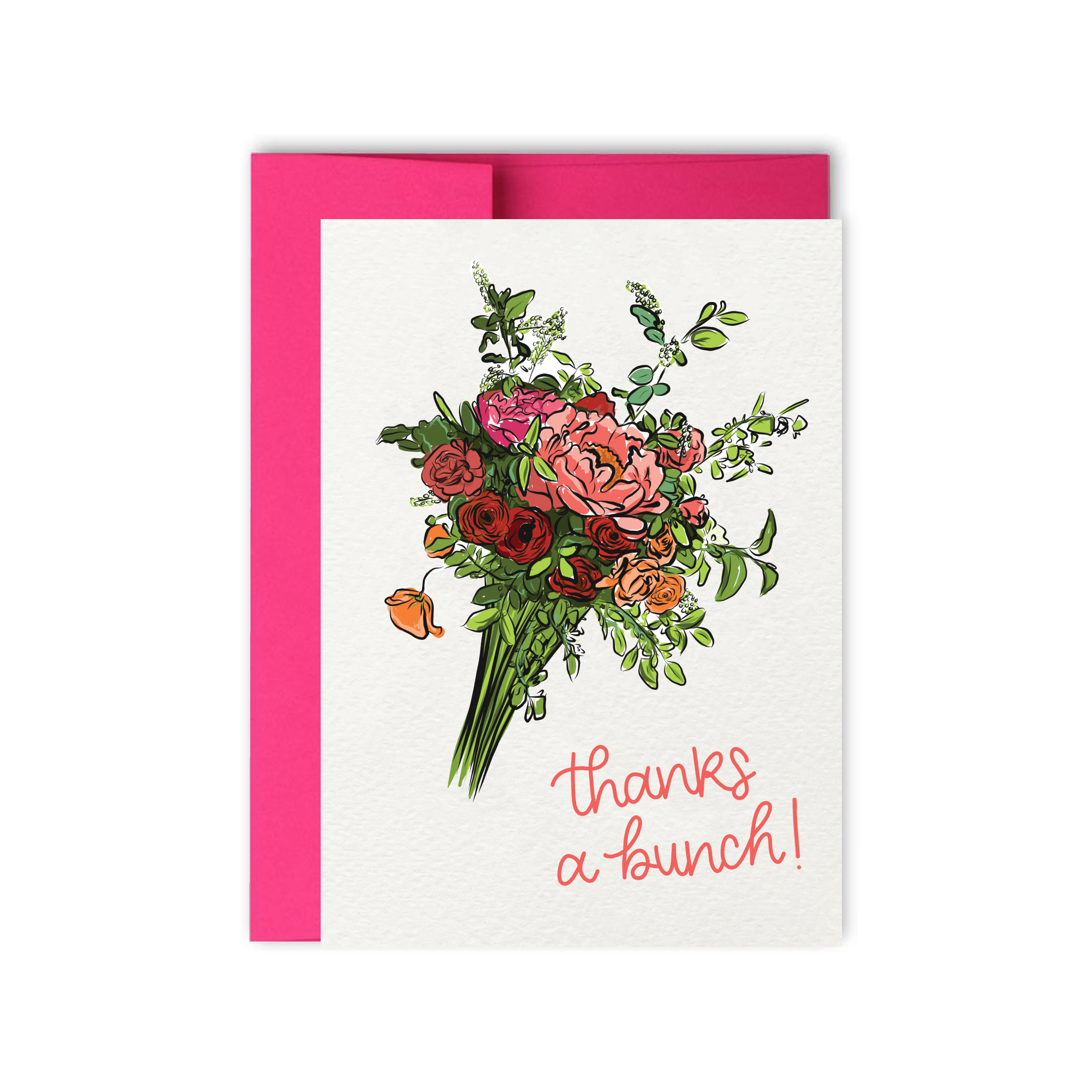 Thanks A Bunch Floral Card