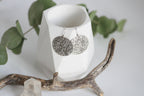 Hammered Silver Disc Earrings | Large