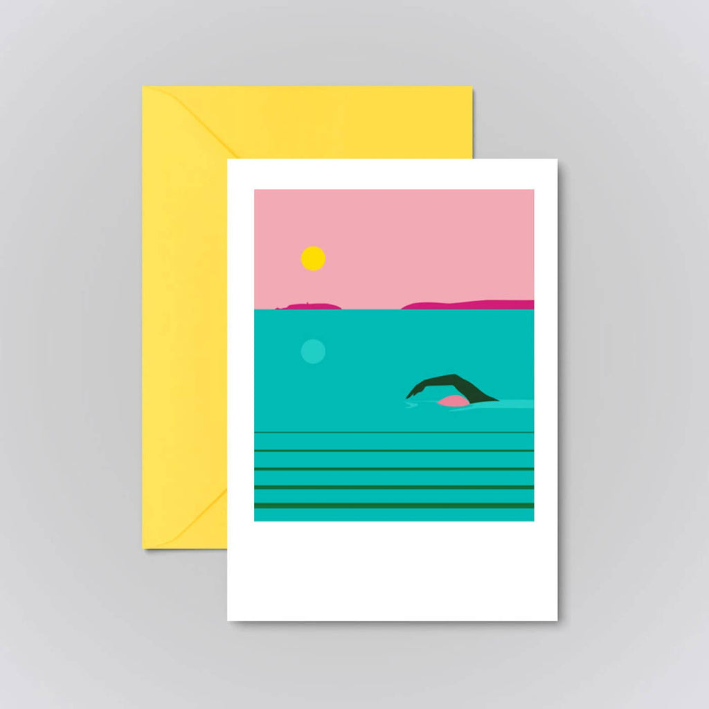 Side-stroke Greeting Card