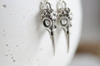 Silver Plated Skull Earrings | Blackbird