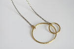 Brass Circle Necklace | Statement