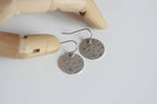 Hammered Silver Disc Earrings