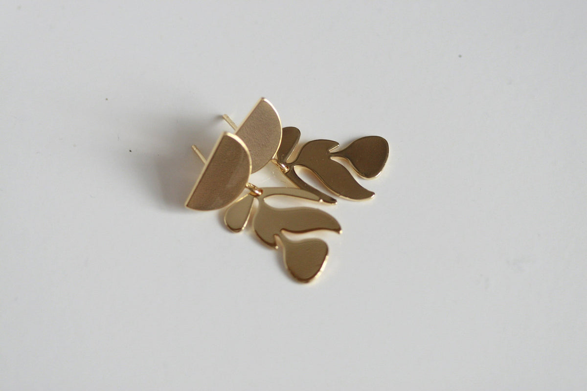 Leaf Earrings | Statement Studs