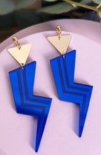 Grace Jones Lightning Bolt earrings | A Little Idea