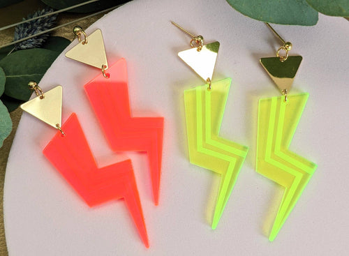 Grace Jones Lightning Bolt earrings | A Little Idea