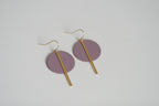 Lavender Purple & Gold Statement Earrings | Kaiko Studio