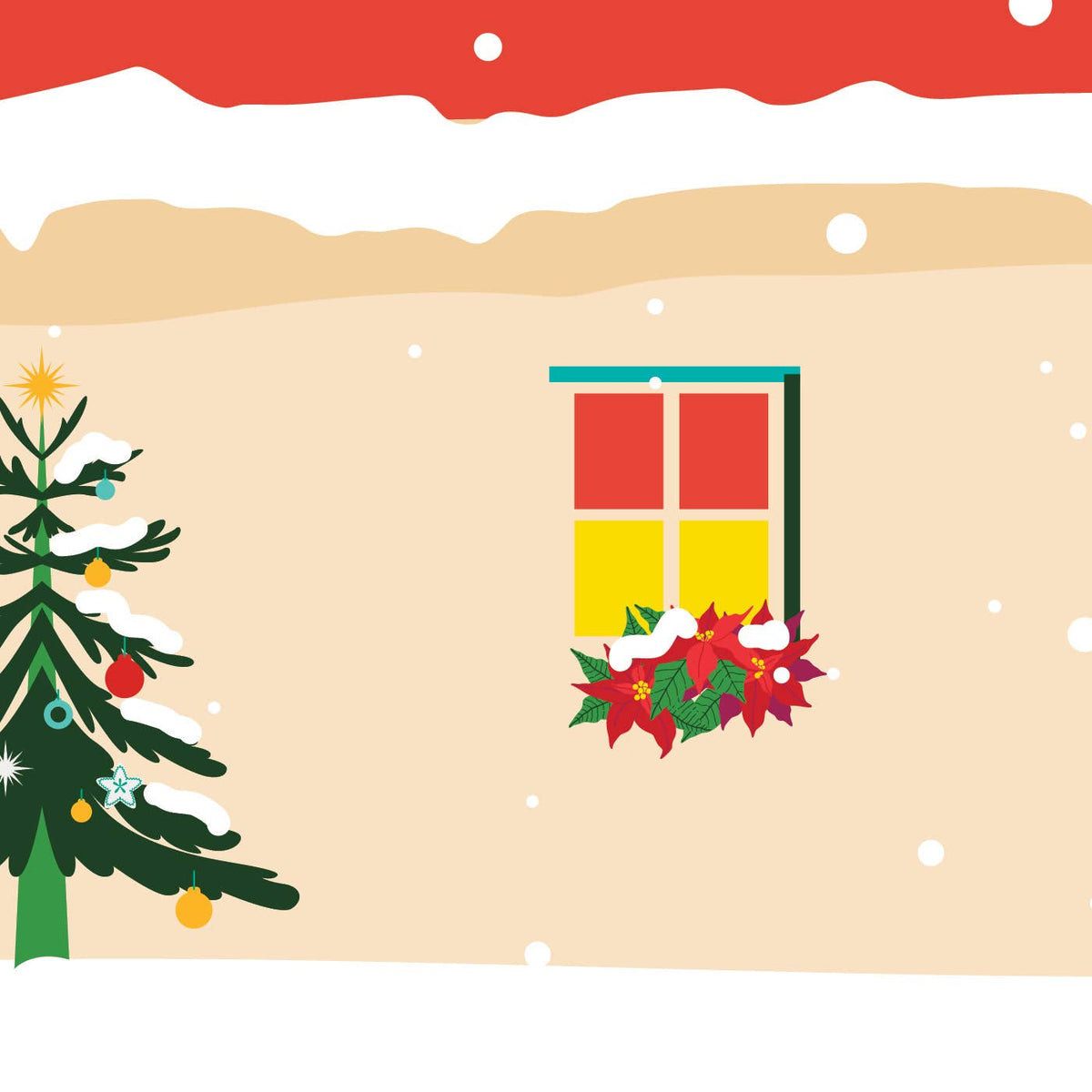 Snowy Cottage Mini Greeting Card