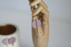 Lavender Purple & Gold Statement Earrings | Kaiko Studio