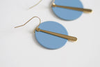 Sky Blue & Gold Statement Earrings | Kaiko Studio