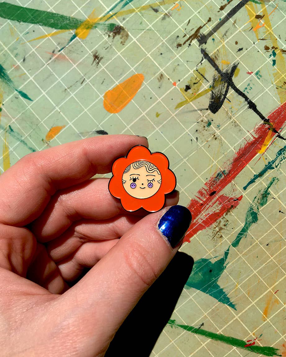Winky Flower Pin - Bronagh Lee