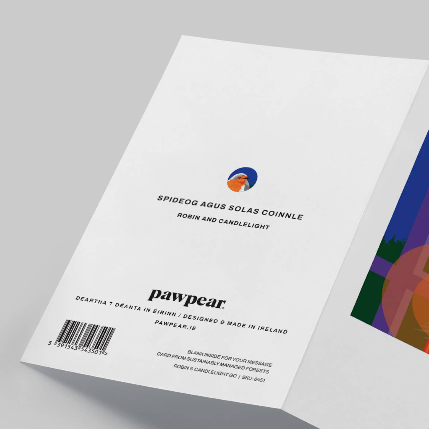 Robin & Candlelight Greeting Card - Pawpear