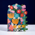 Birthday flowers - paper cut card