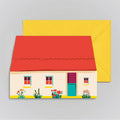 Red Cottage Mini Greeting Card