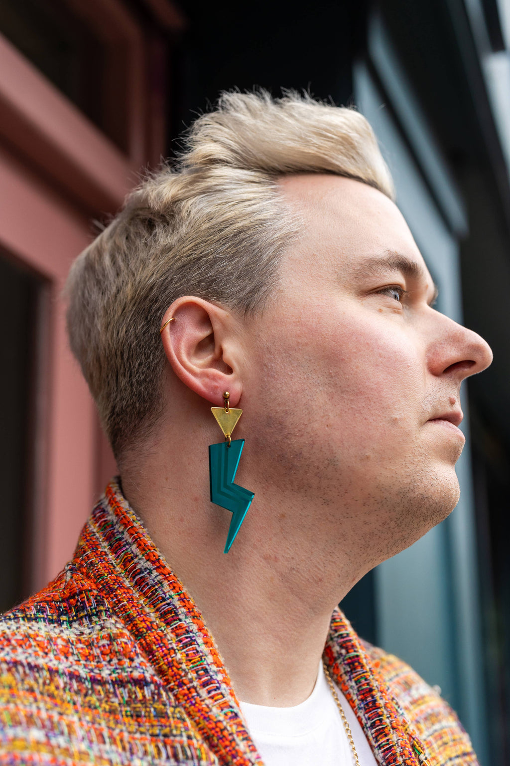 Grace Jones Lightning Bolt earrings | A Little Idea