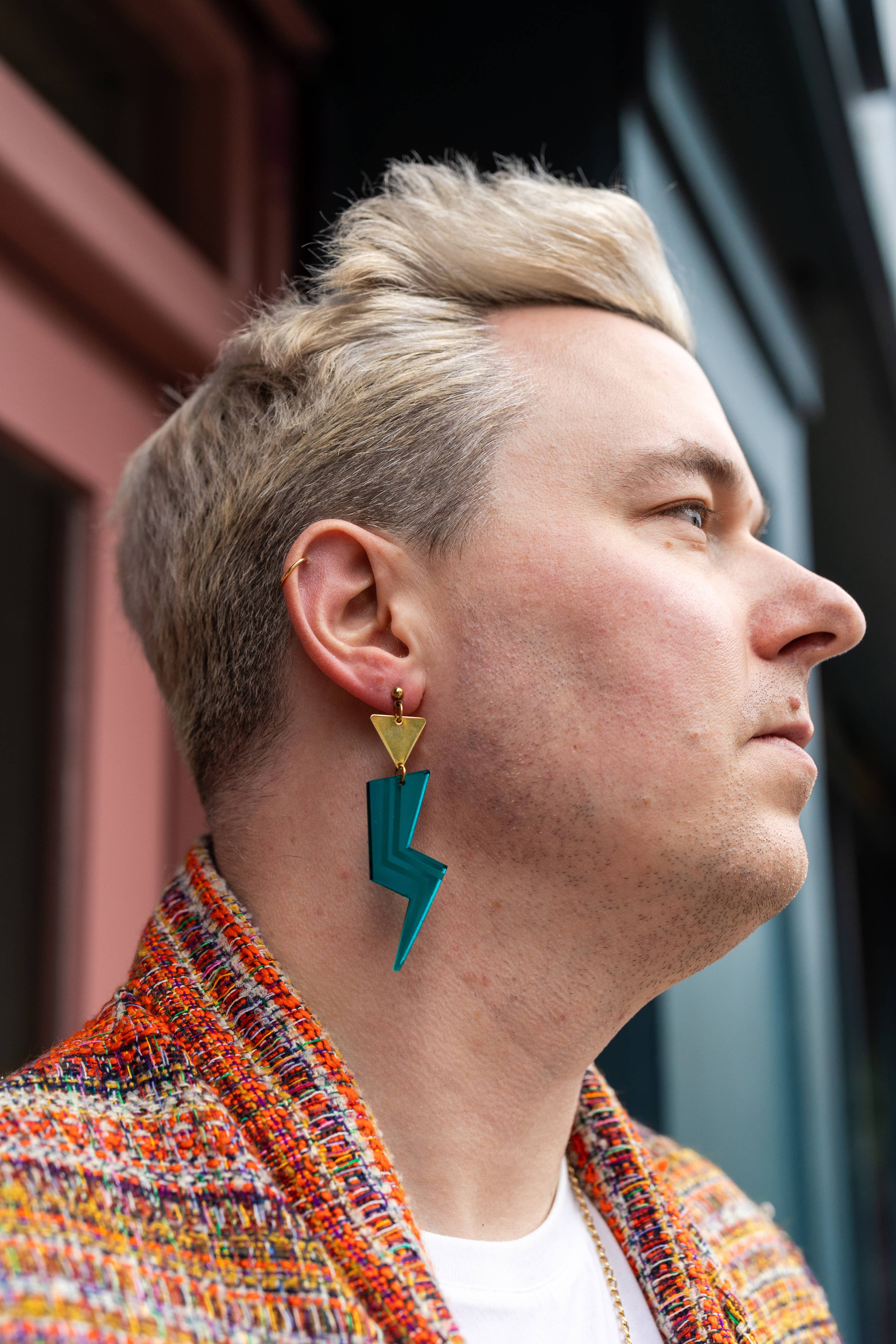 Grace Jones Lightning Bolt earrings | A Little Idea