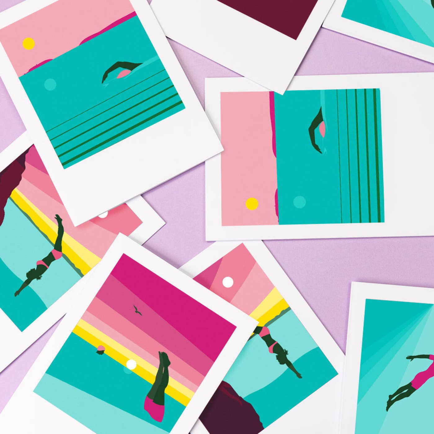 Side-stroke Greeting Card