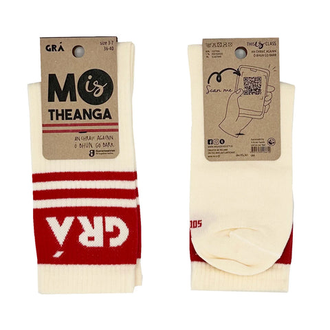 Grá - Mo Theanga - Mens Socks Size 8 - 12