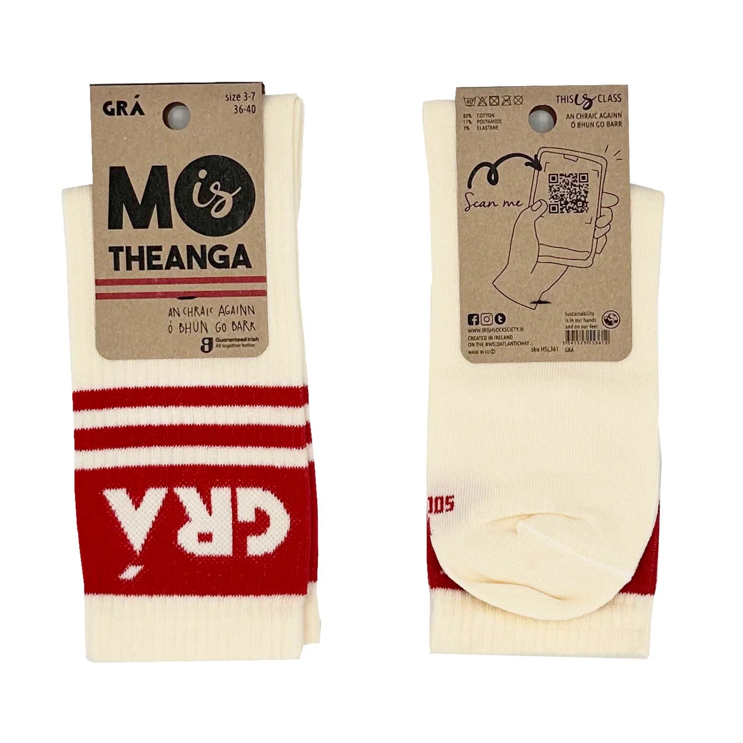 Grá - Mo Theanga Socks