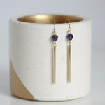 Delicate Amethyst Earrings | Crystal