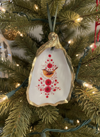 Oyster Shell Decoration Close-Up on Tree