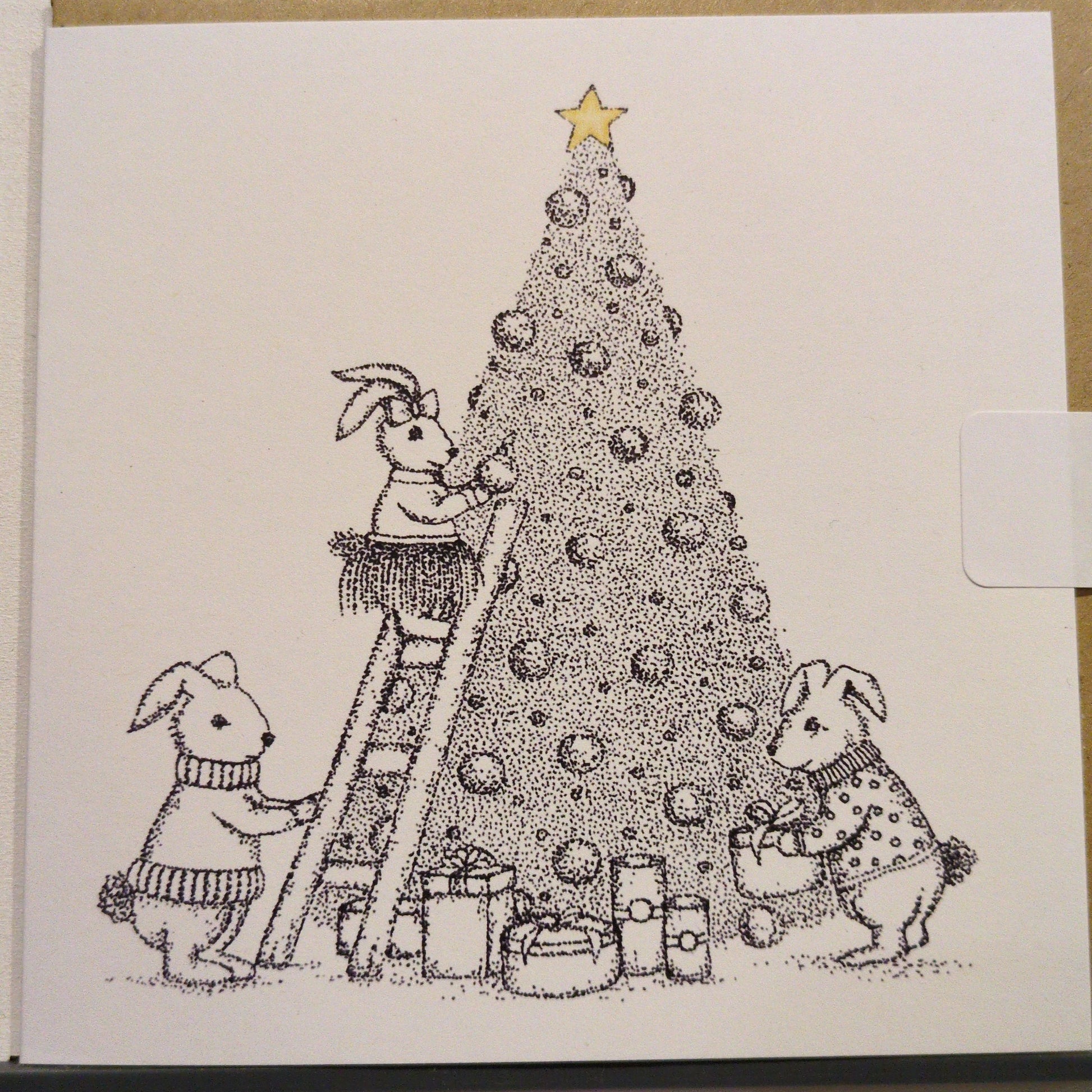 Rabbit Family Christmas card