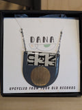 Upcycled Vinyl Necklace - Dana Jewellery