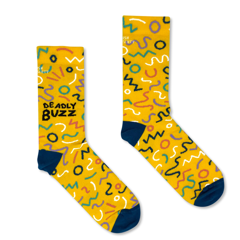 Deadly Buzz  - Mens Socks Size 8 - 12