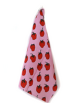 'Strawberry' Print Tea Towel