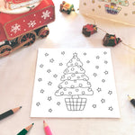 colour in christmas card - Square card