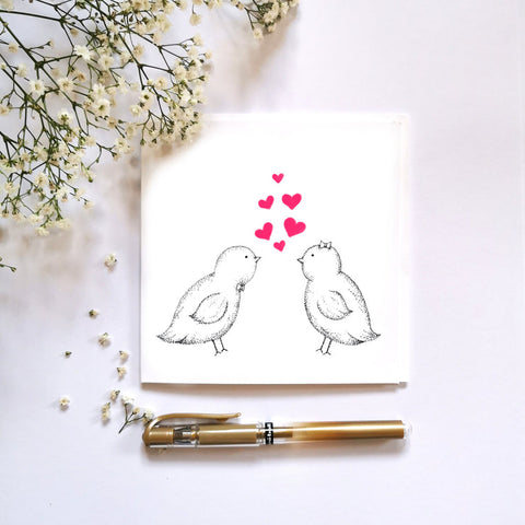 lovebirds - Square card