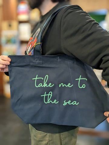 Take me to the Sea Navy Tote Bag