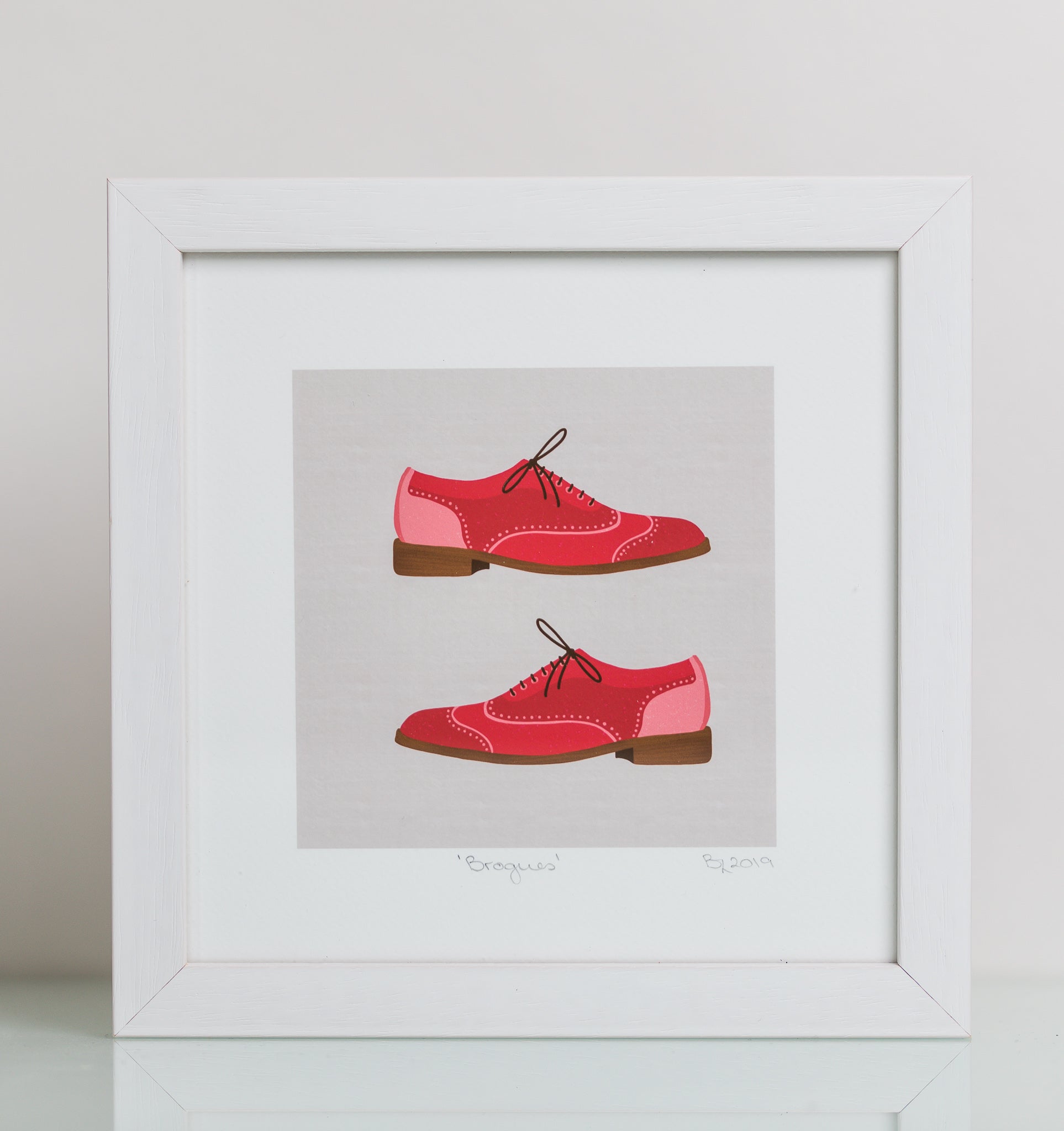 Brogues – Square Giclée framed art print