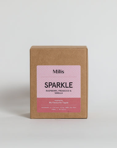 Sparkle Candle - Raspberry,Prosecco & Vanilla by Milis