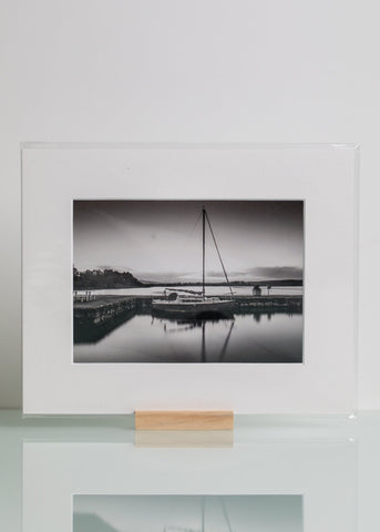 Boat at Oughterard Pier - Mounted Print