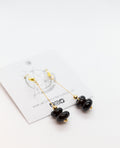 Recycled Bottle Earring Black - Double Bead