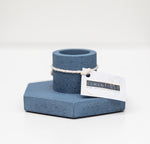 Candle Holder _ Blue with black flecks