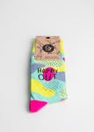 Happy Out  - Womens Socks Size 3 -7