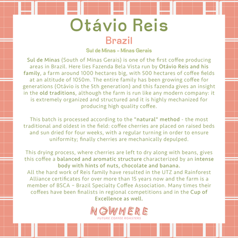 Nowhere Coffee - Otávio Reis - Brazil - 250g Wholebean